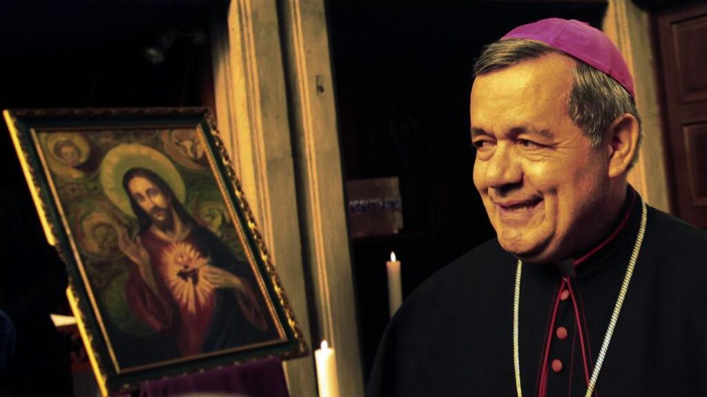 Bishop Juan Barros Madrid: the decision by Pope Francis to designate the office to the bishop has caused protests in Oserno, Chile. Photograph: Felipe Trueba/EPA