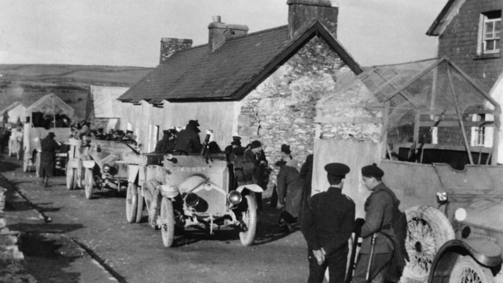 Raids and searches by the Black and Tans in Thurles, North Tipperary, 1921. From the AE Bell Collection/Hulton Archive/Getty Images