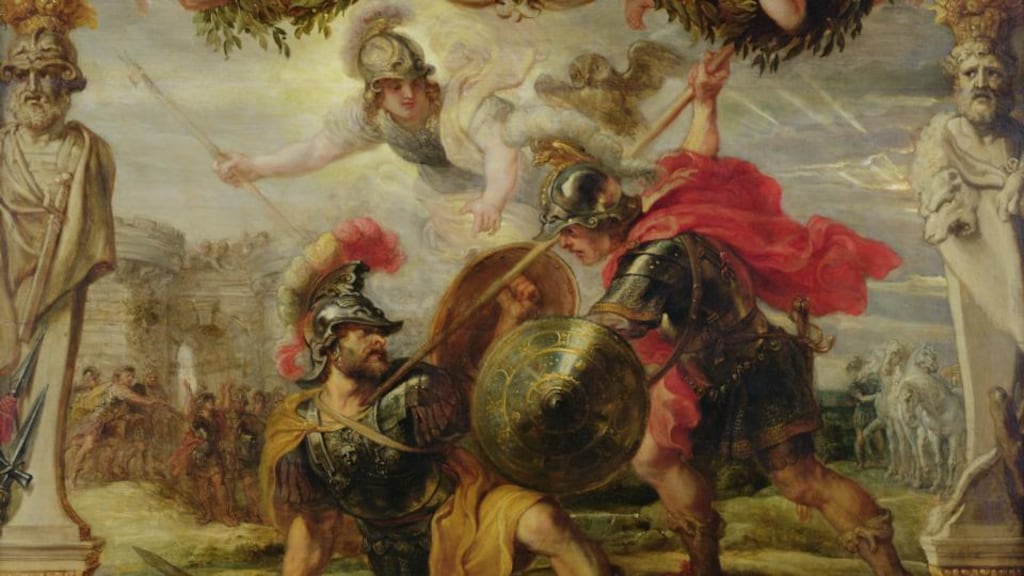 Can we afford the luxury of spending time reading ancient texts in this modern world? Pictured is Achilles Defeating Hector, 1630-32 (oil on panel) by Peter Paul Rubens. Photograph: Bridgeman/Getty