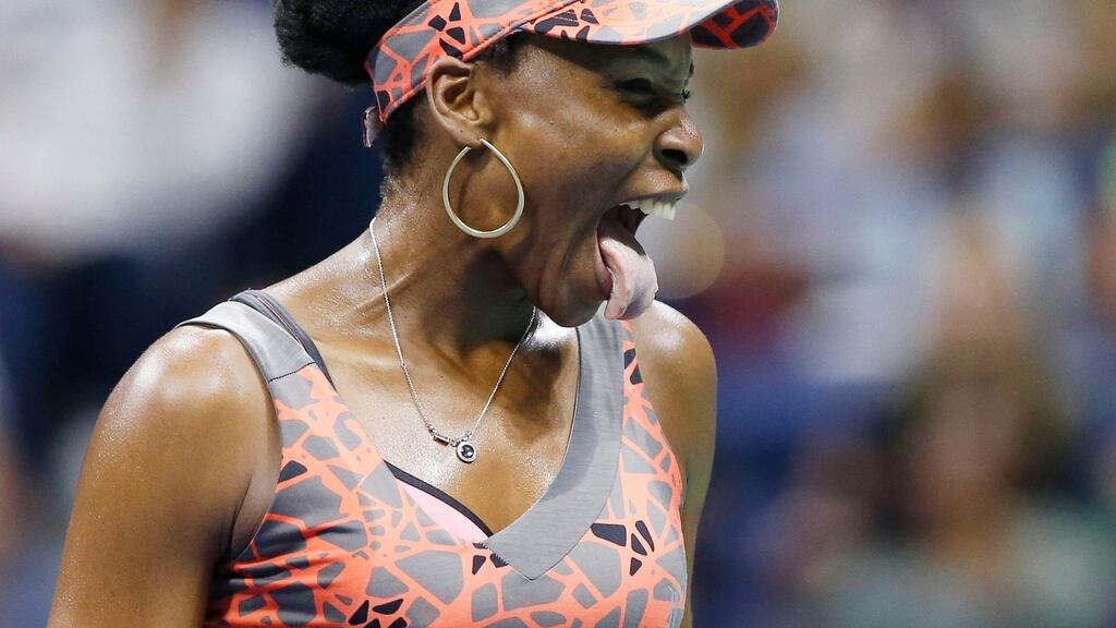 Venus Williams during her quarter-final win against Petra Kvitova. Photograph: Reuters