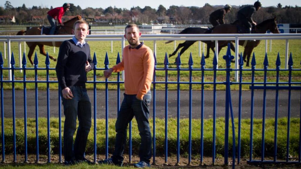 Eugene Cosgrove and Cillian Barry, co-founders of RaceCaller, which provides free horse racing tips as well as a social platform for horse racing fans to connect and compete.