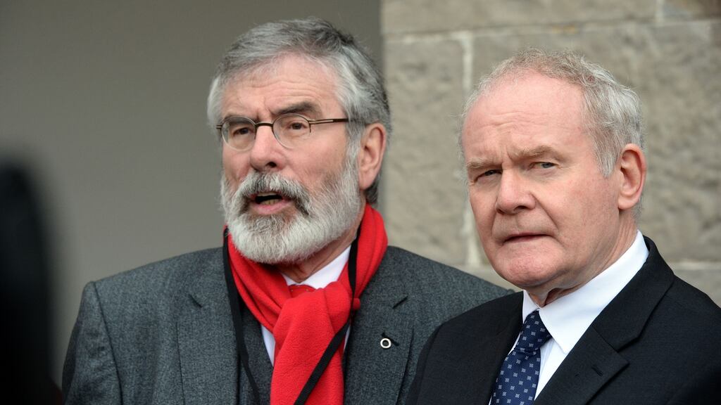 Sinn Fein’s Gerry Adams and Martin McGuinness. Photograph: Eric Luke / The Irish Times