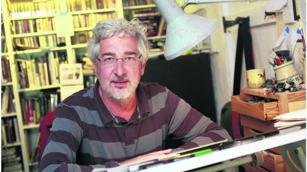 Cartoonist Martyn Turner in his studio in Kildare. Photograph: Brenda Fitzsimons