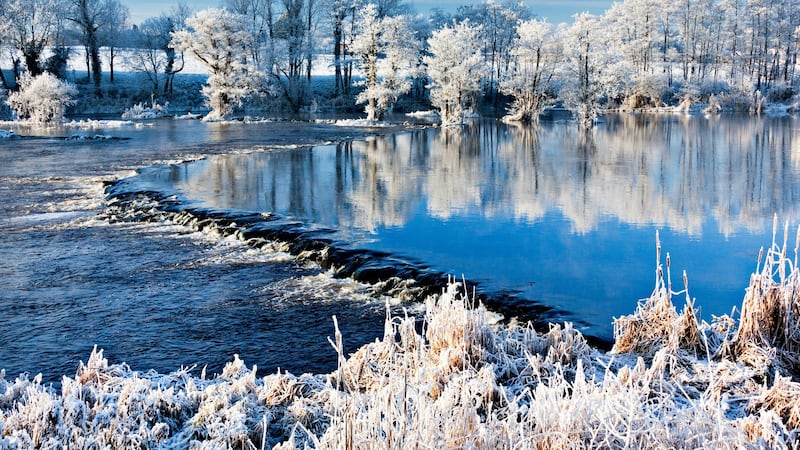 A winter scene on the River Shannon at Worrel’s End, Castleconnell, Co Limerick.