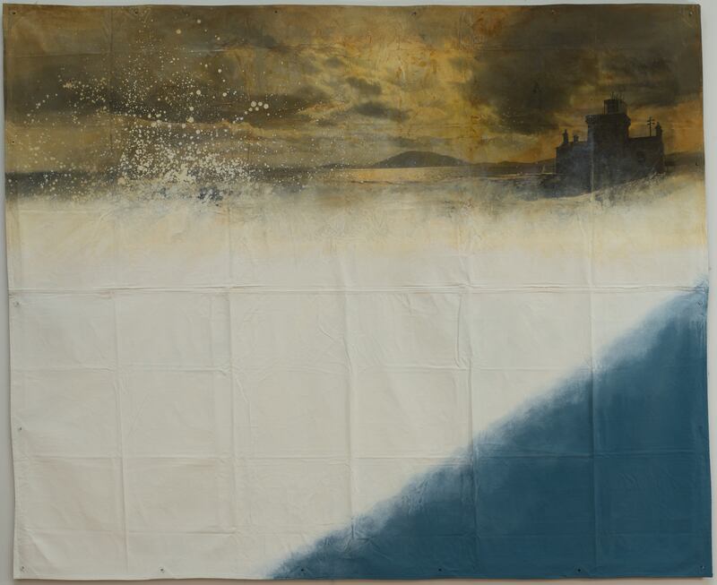Lighthouse by Hughie O'Donoghue, part of his Erris Retrospect