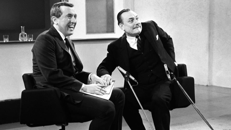 David Frost interviewing Enoch Powell on LWT. Photograph: PA Wire