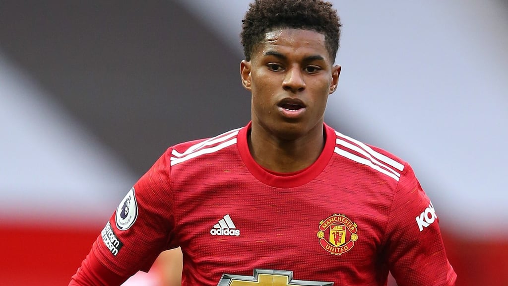 Marcus Rashford has been awarded an MBE for services to vulnerable children in the UK during the Covid-19 outbreak. Photograph: PA