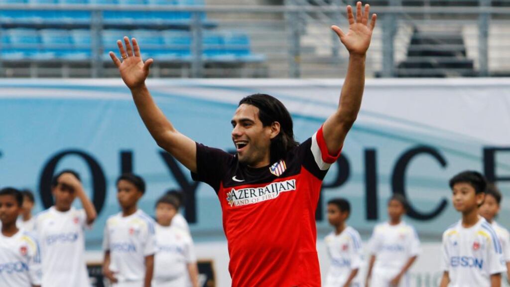 Radamel Falcao will move from Atletico Madrid to Monaco on a five-year deal. Photograph: Edgar Su/Reuters
