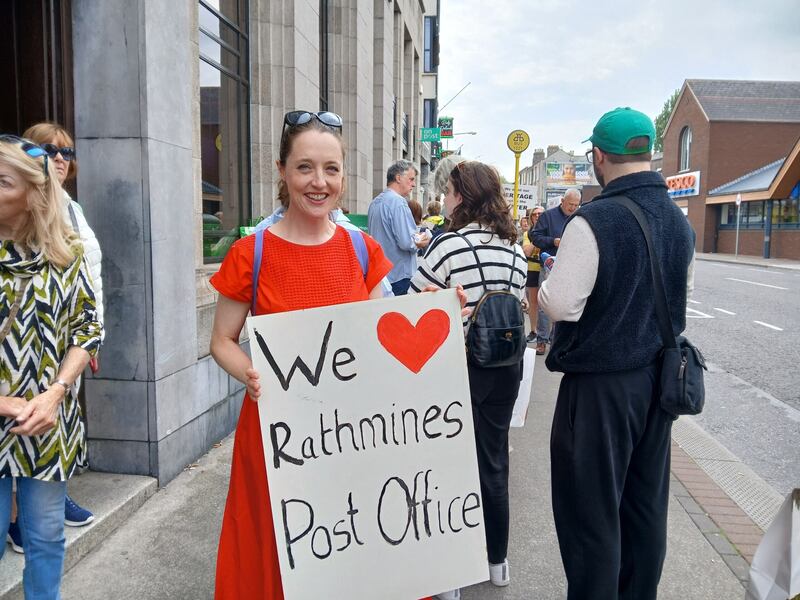 Cllr Fiona Connelly at the protest. Photograph: Ella Sloane