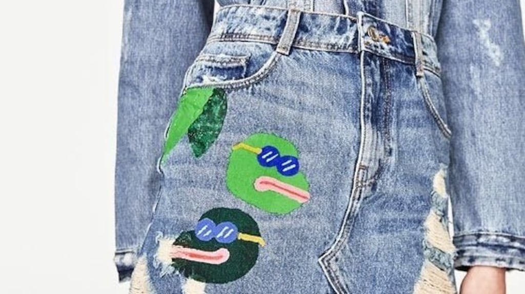 The Zara denim skirt, which has been withdrawn from sale