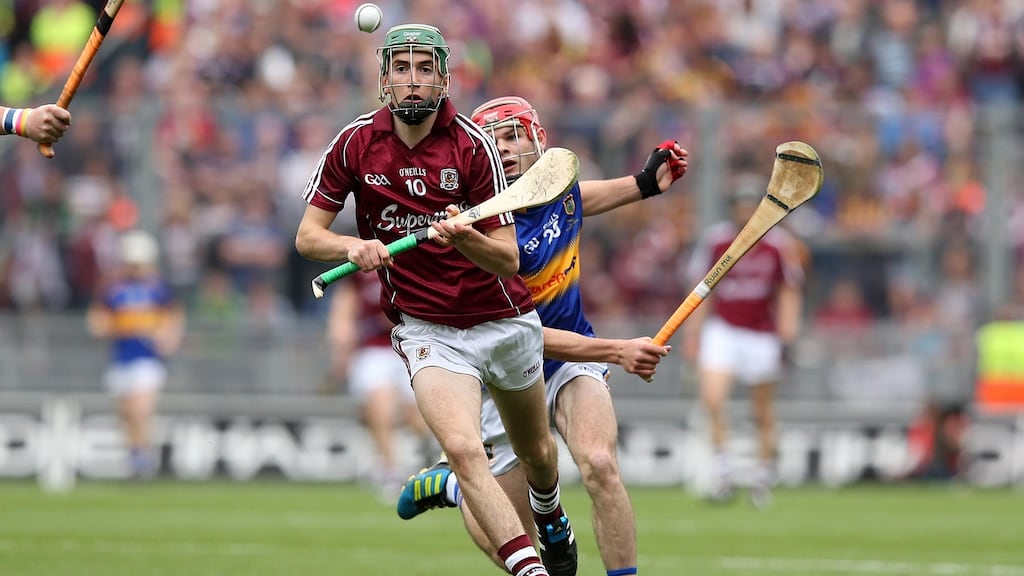 Brian Concannon scored a goal on his senior debut for Galway against Antrim in Salthill. File Photograph:  Ryan Byrne/Inpho