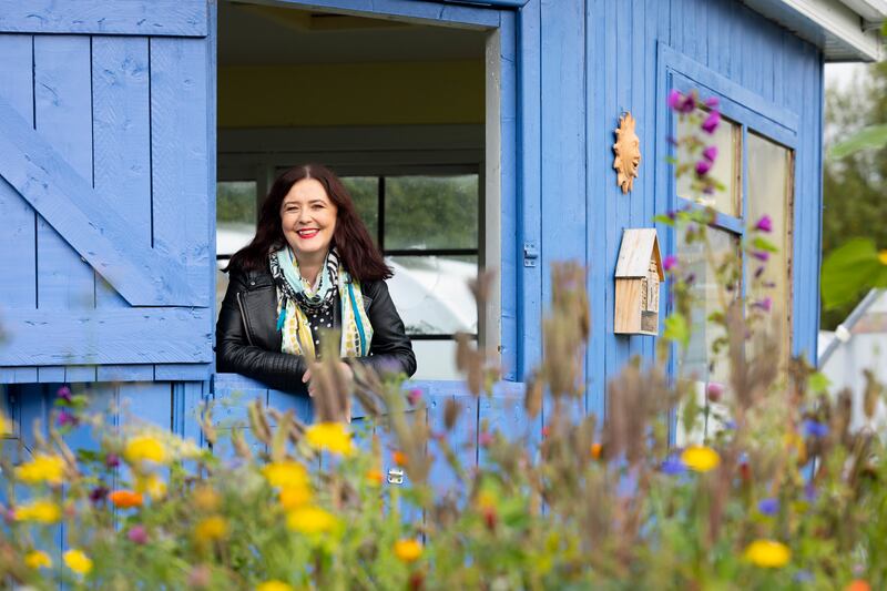 Climate activist Amanda Slevin in the Community Garden in Letterkenny, Co. Donegal. Photograph: Joe Dunne