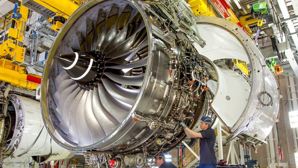 Work being carried out on a Rolls Royce  Trent XWB engine. The firm is set to outline plans for a “major restructure”. Photograph: Gary Marshall/Rolls-Royce/PA Wire