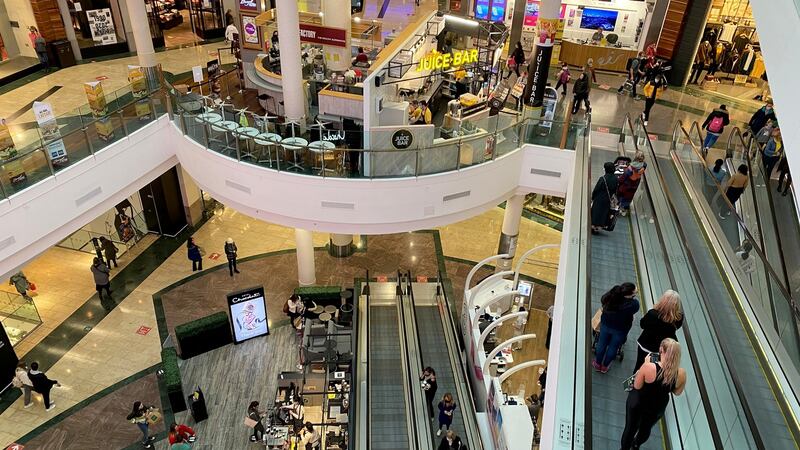 Dundrum shopping centre on Monday afternoon: the consumer-facing part of the domestic economy will now take a further heavy beating and permanent closures look inevitable Photograph Nick Bradshaw/The Irish Times