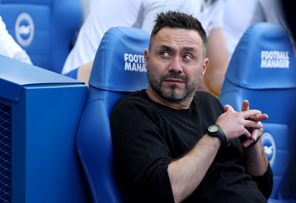 Roberto de Zerbi. Photograph: Steven Paston/PA Wire