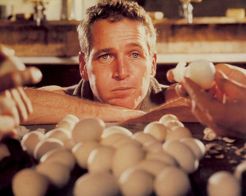 Paul Newman stars as Luke in award-winning Cool Hand Luke, where he attempts to eat fifty hard-boiled eggs in an hour. Photograph: Silver Screen Collection/Getty Images