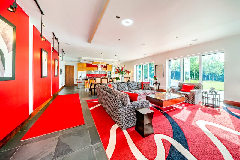 The hub of the home is an open-plan living/dining/kitchen space