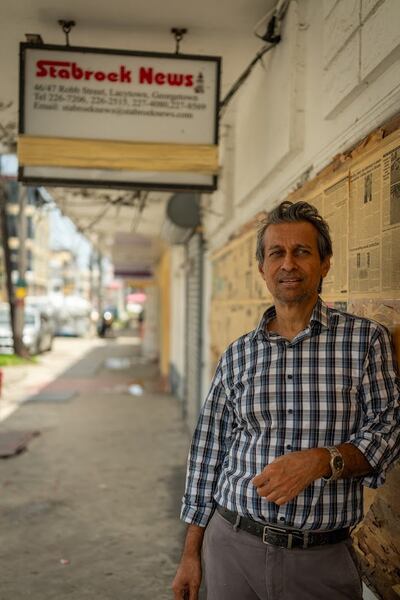 Anand Persaud, editor-in-chief of Stabroek News. Photograph: Joseph O'Connor
