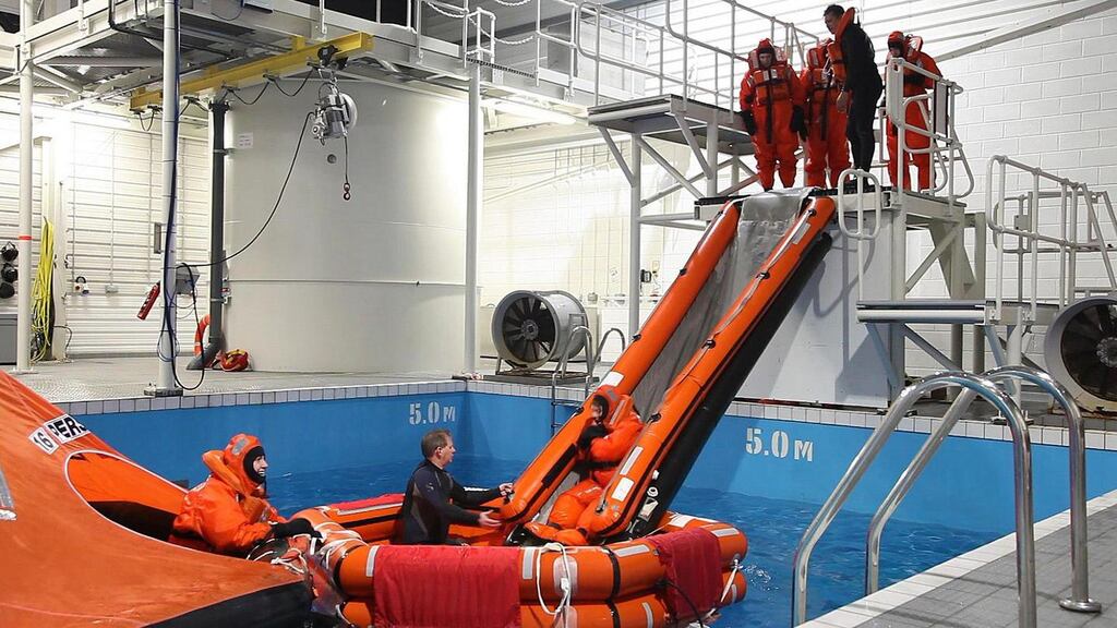 Jump in: College terms pass quickly so engage fully on day-one. Pictured: the Search and Rescue training pool at the National Maritime College of Ireland, a constituent college of CIT