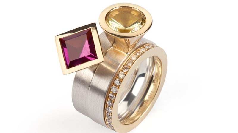 A contemporary handcrafted design will enhance your choice of coloured gemstone