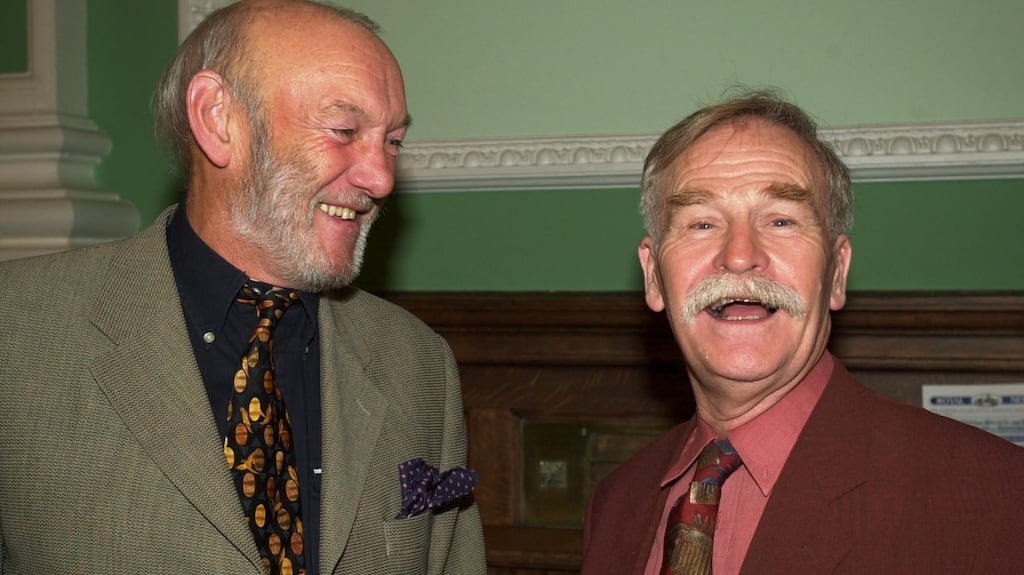 Musician Paddy Cole, left, and late actor Robert Carrickford. File photographL: Frank Miller/The Irish Times