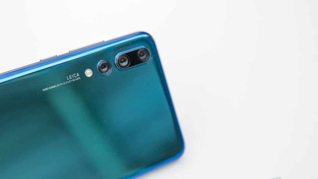 Huawei P20 Pro is equipped with a 4000mAh battery and a 6.1-inch screen. Photograph: Marlene Awaad/Bloomberg