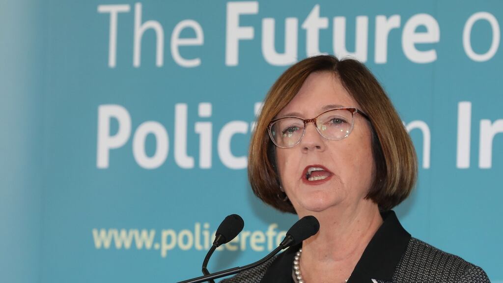 Kathleen O’Toole, chairperson of the Commission on the Future of Policing in Ireland, at the launch of its report. Photograph:  Maxwell’s