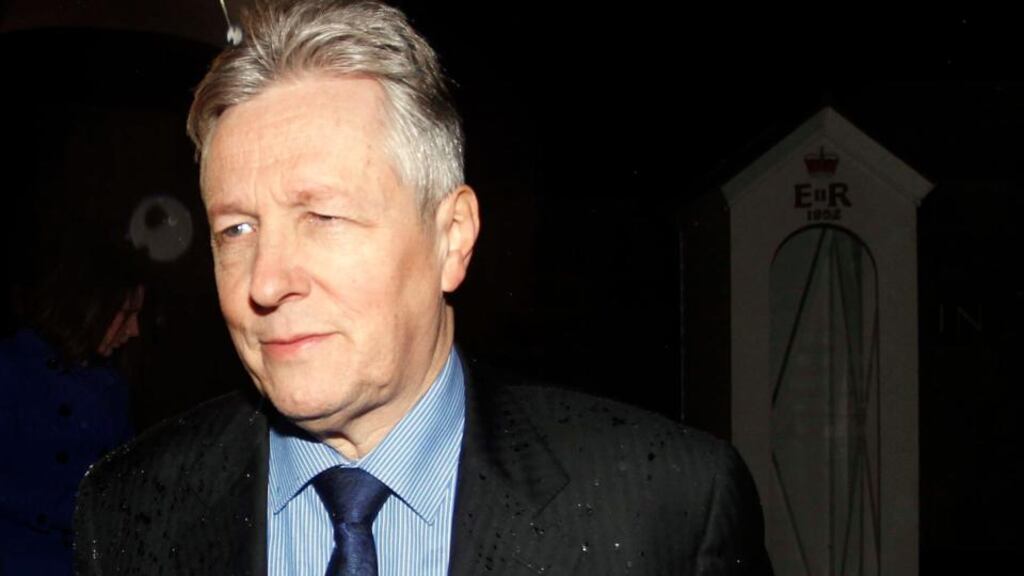 First Minister Peter Robinson at Hillsborough Castle for a meeting with Secretary of State Teresa Villiers. Photograph: Aiden O’Reilly/Pacemaker
