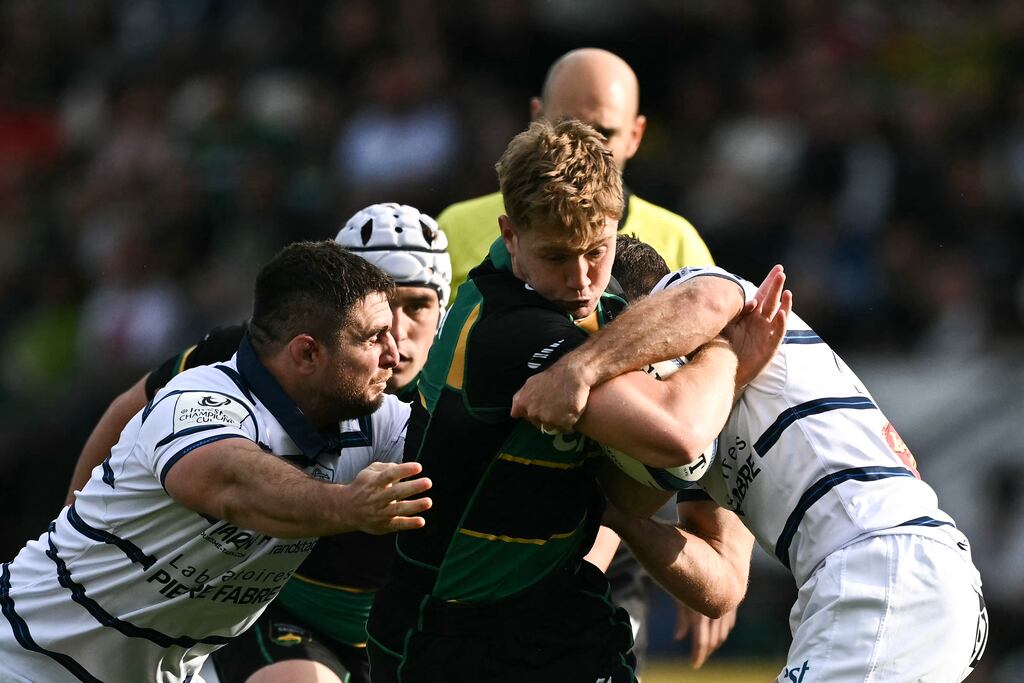 Northampton's Fin Smith will be hoping to do better against Leinster than Harlequins' Marcus Smith did. Photograph: Ben Stansall/AFP via Getty Images