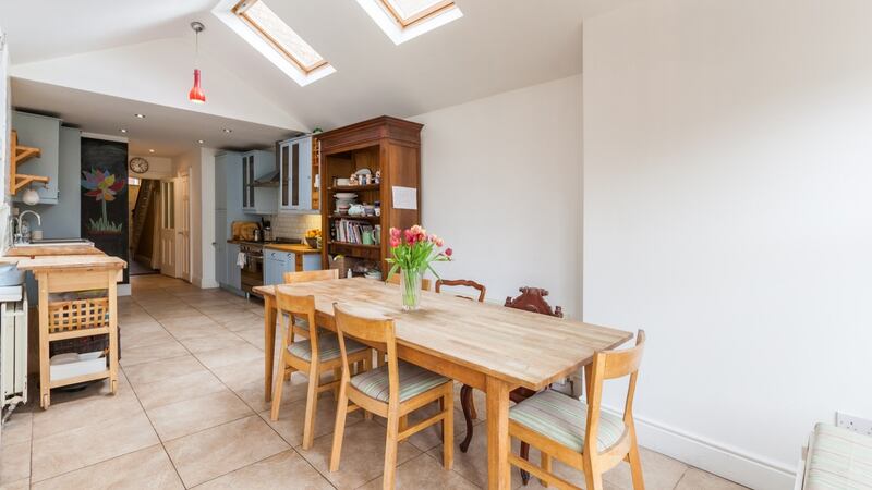 The living/dining area.