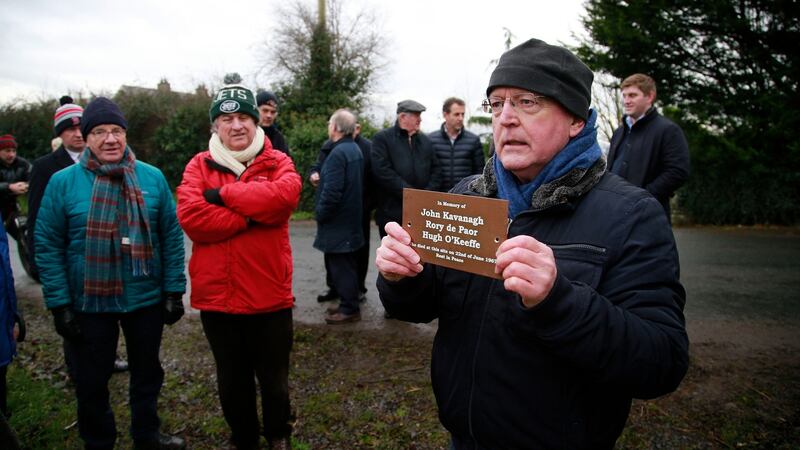 Dave Kavanagh, brother of trainee pilot John Kavanagh who was killed in an Aer Lingus training flight in 1967, at a memorial event on Saturday at the crash site in Co Meath. Photograph Nick Bradshaw