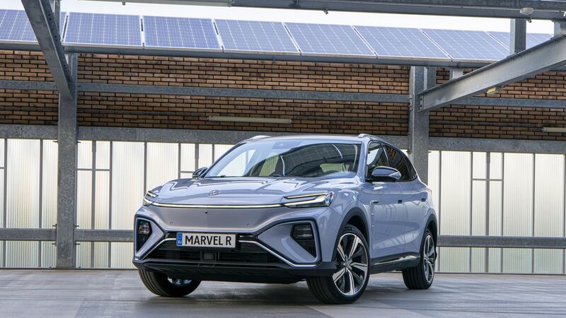 The MG Marvel R, a large SUV in the mould of the Skoda Enyaq or Volkswagen ID.4