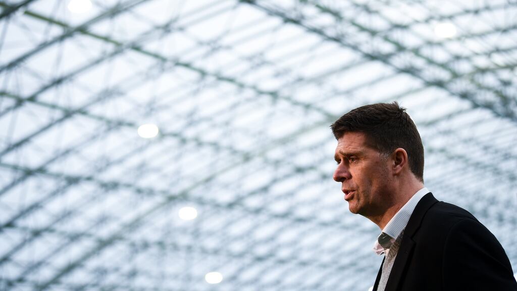 FAI interim deputy chief executive Niall Quinn during the launch of the 2020 SSE Airtricity League season at the Sport Ireland National Indoor Arena in Dublin. Photograph: Stephen McCarthy/Sportsfile