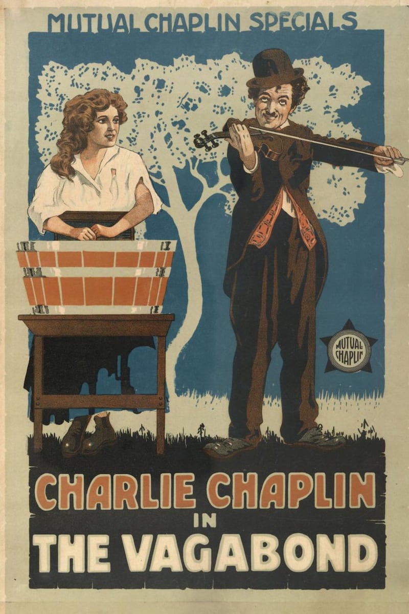 1916: The film poster for The Vagabond, starring Charlie Chaplin. Photograph: Lone Star/LoC
