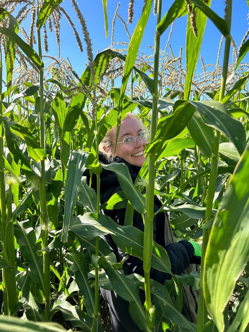 Amy Byrne (29) left Co Wexford is now living and working in Melbourne. Pic supplied to Olivia Powell for news feature August 2024 shows her on a farm in Queensland where she did her regional work