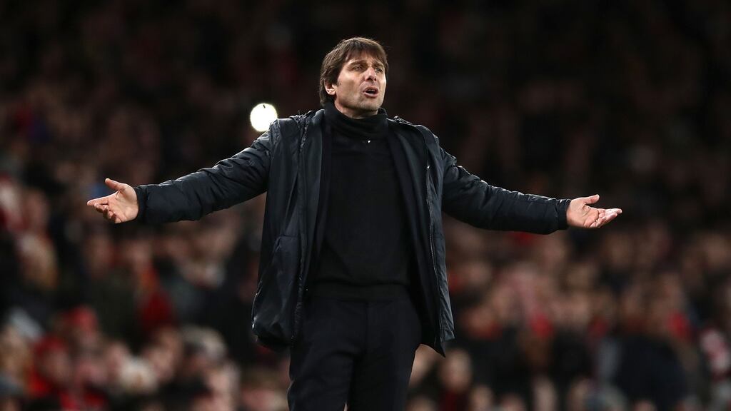 Antonio Conte: “It is right to dream at the start of the season and then there is the reality.” Photograph: John Walton/PA