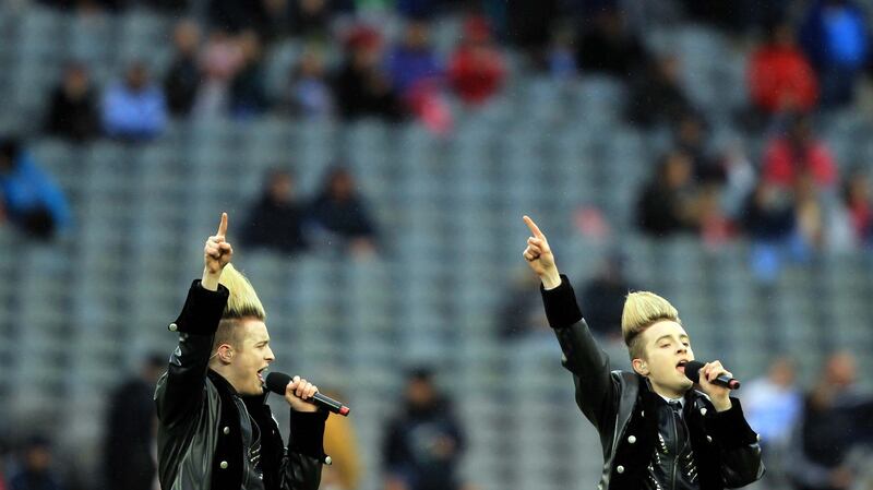 Dublin’s home run at Croke Park began with a game against Cork with Jedward as a support act. Photograph: Donall Farmer/Inpho