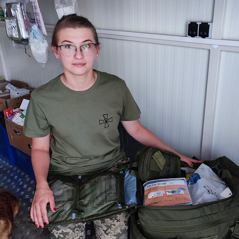 Anna Biganych, a dermatologist from Lviv in western Ukraine, now serves as a military doctor near the front line in eastern Ukraine. Photograph courtesy of Anna Biganych