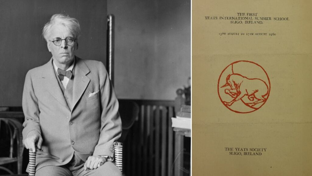 WB Yeats and the newly discovered first summer school programme. Photograps: NLI; Julien Behal