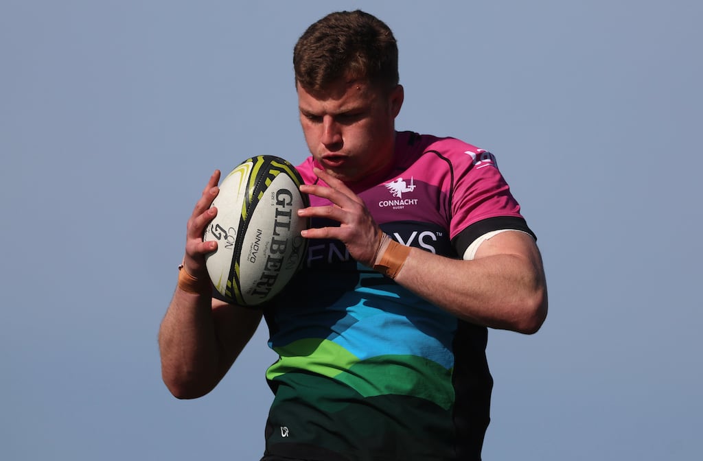 Cian Prendergast: is progressing through the necessary head injury protocols in advance of the big European Challenge Cup clash. Photograph: James Crombie/Inpho