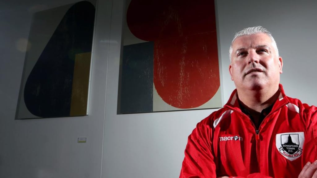 Longford Town manager Tony Cousins: “I’m glad it’s going to be settled at our place; we’ve a good record there and the pitch is bigger, which suits us.” Photo: James Crombie/Inpho