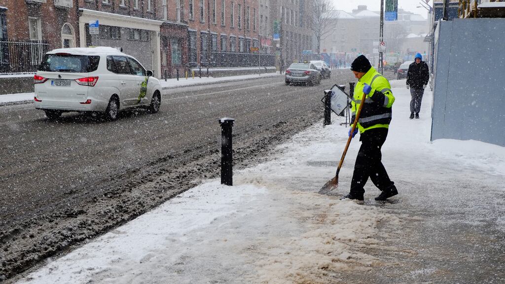 A snowy scene in Dublin from 2018. The weather is set to take a colder turn on Wednesday, with snow forecast in some parts of the country. File photograph: Frank Miller/The Irish Times