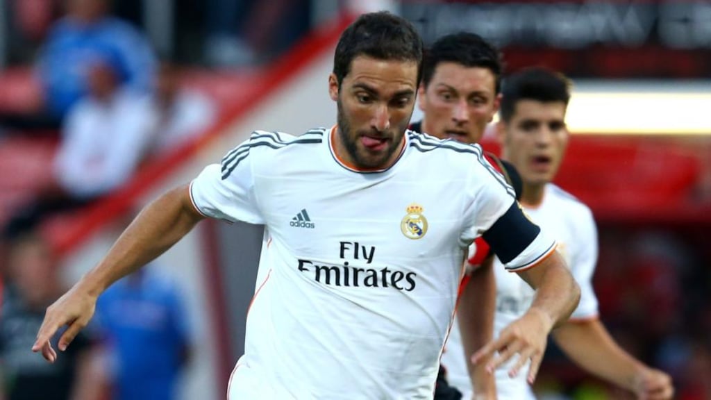 Gonzalo Higuain of Real Madrid passed a Napoli medical today. Photograph: Jan Kruger/Getty Images