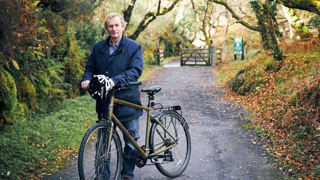 Iarnród Enda: in the gently ambling opening episode, former taoiseach Enda Kenny cycles from Waterford city to Dungarvan