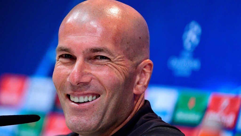 Real Madrid coach Zinedine Zidane: “This club relishes moments like this and we’re focused on the game.” Photograph: Pierre Philippe Marcou/AFP/Getty