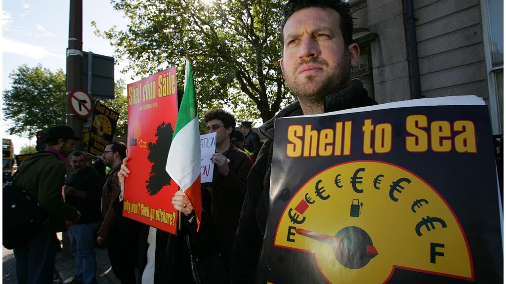 Protests and opposition delayed production at the Corrib gas field by more than a decade. Photograph: Bryan O’Brien