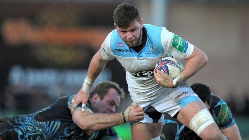 Glasgow Warriors’ Ryan Wilson in action during a recent Heineken Cup match against the Exeter Chiefs. Photograph: Tim Ireland/PA Wire.
