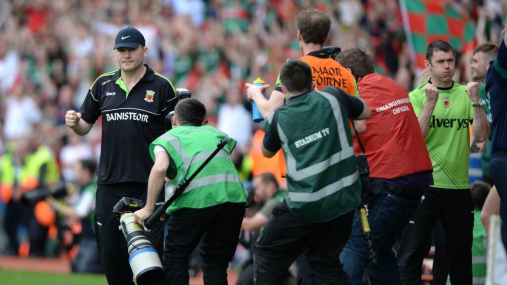 James Horan: confirmed James Nallen will not be part of Mayo’s backroom team. Photograph: Dara Mac Dónaill