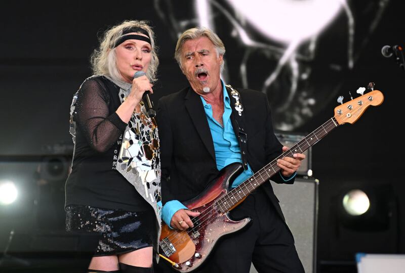 Debbie Harry and Glen Matlock of Blondie performing at Glastonbury. They joined Sting in Dublin on Wednesday. Photograph: Leon Neal/Getty Images