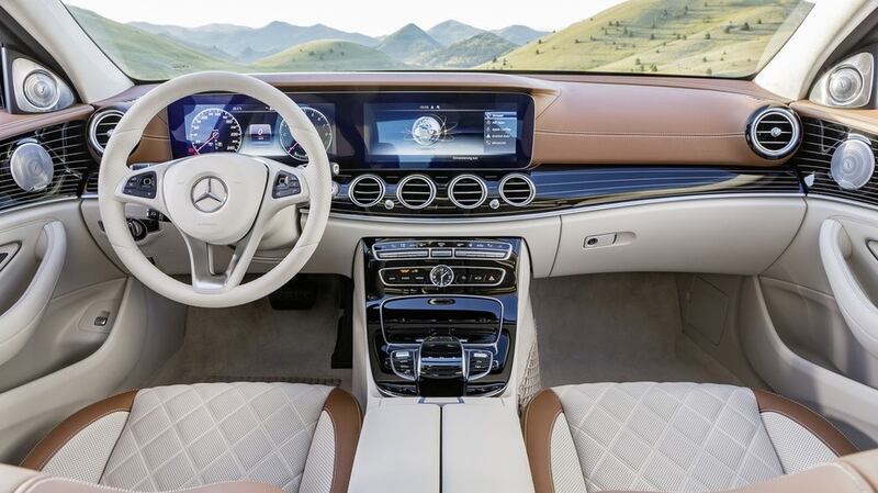 New Mercedes-Benz E-Class: will be lighter, spec for spec, than its predecessor, and an array of eight engines will provide the motivation, led by a fuel-sipping 2.1-litre turbodiesel four with a claimed 3.9 litres/100km NEDC consumption figure.